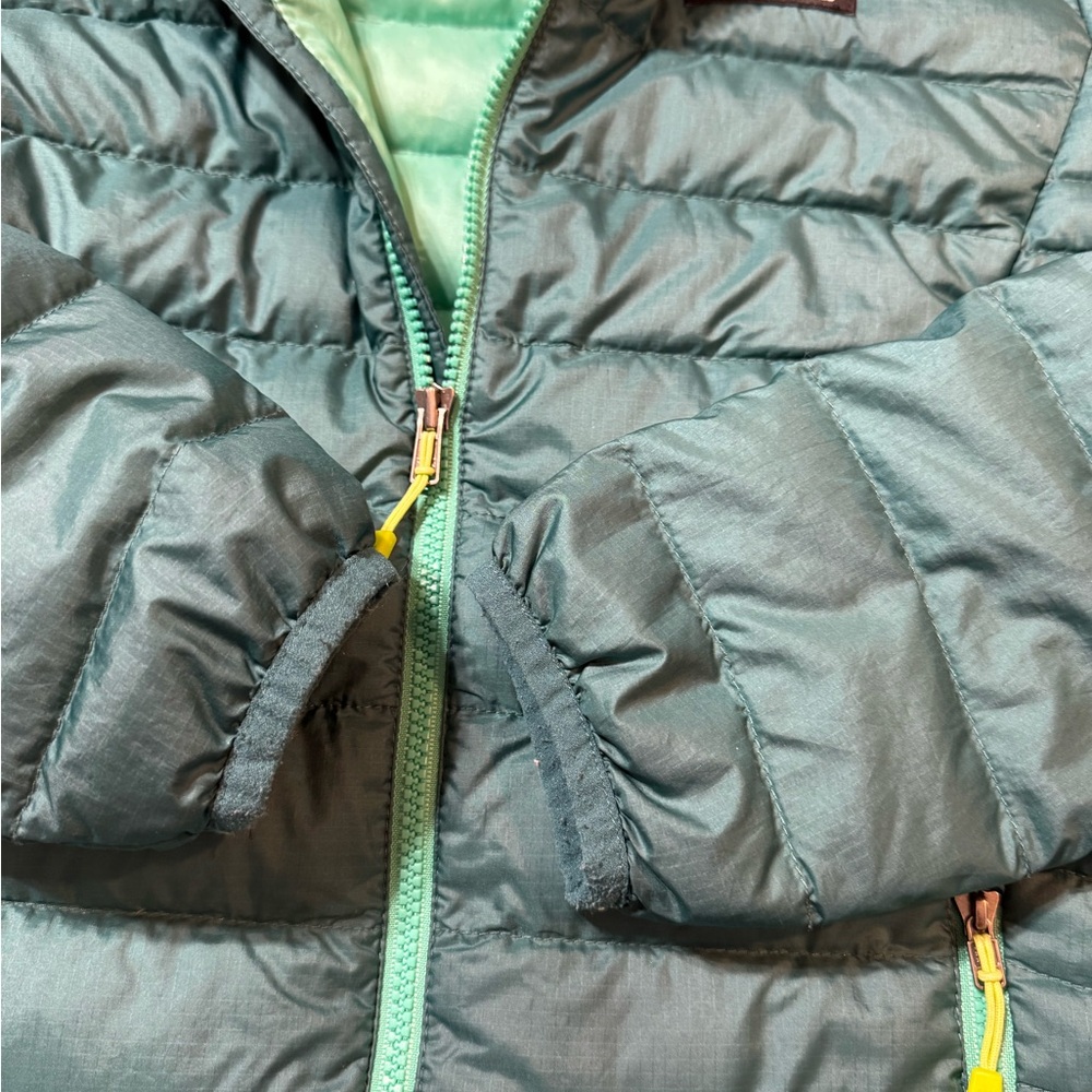 Patagonia Women's Teal Puffer Jacket with Hood - Picture 5 of 10